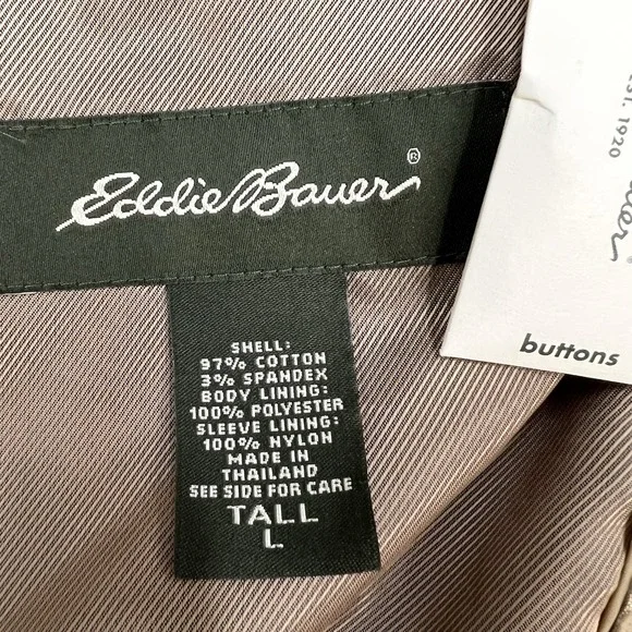 Vintage Eddie Bauer Corduroy Blazer Tall Mens Sz LargeCotton Stretch Khaki